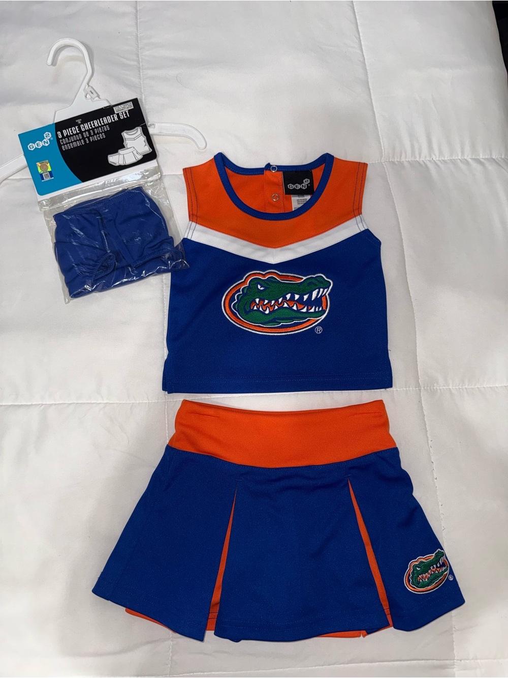 Florida Gators Cheerleader Set Girls Size 2T – 3 Piece Outfit